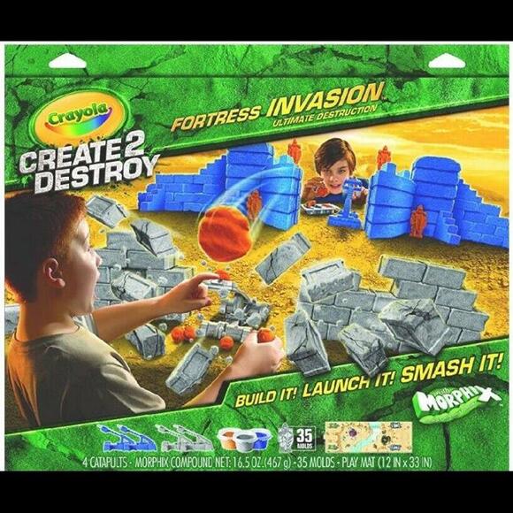 Crayola  Create 2 Destroy  Fortress Invasion Ultimate Destruction Playset - Picture 1 of 5
